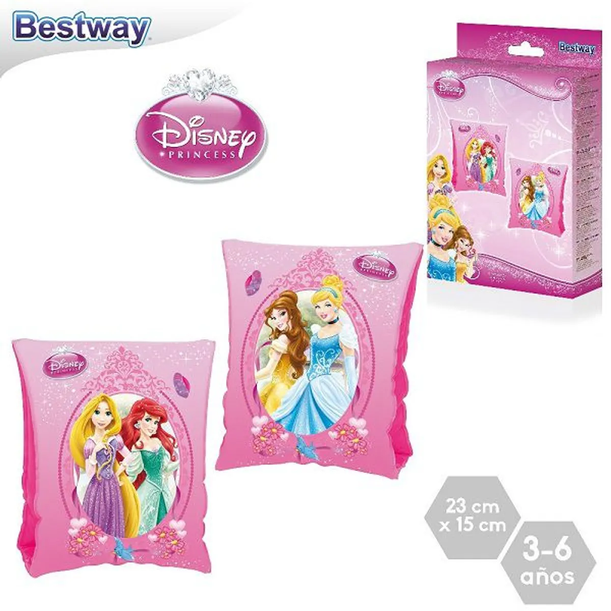 BESTWAY - Flotador para brazos Multicolor de Inflado Fácil - Bestway