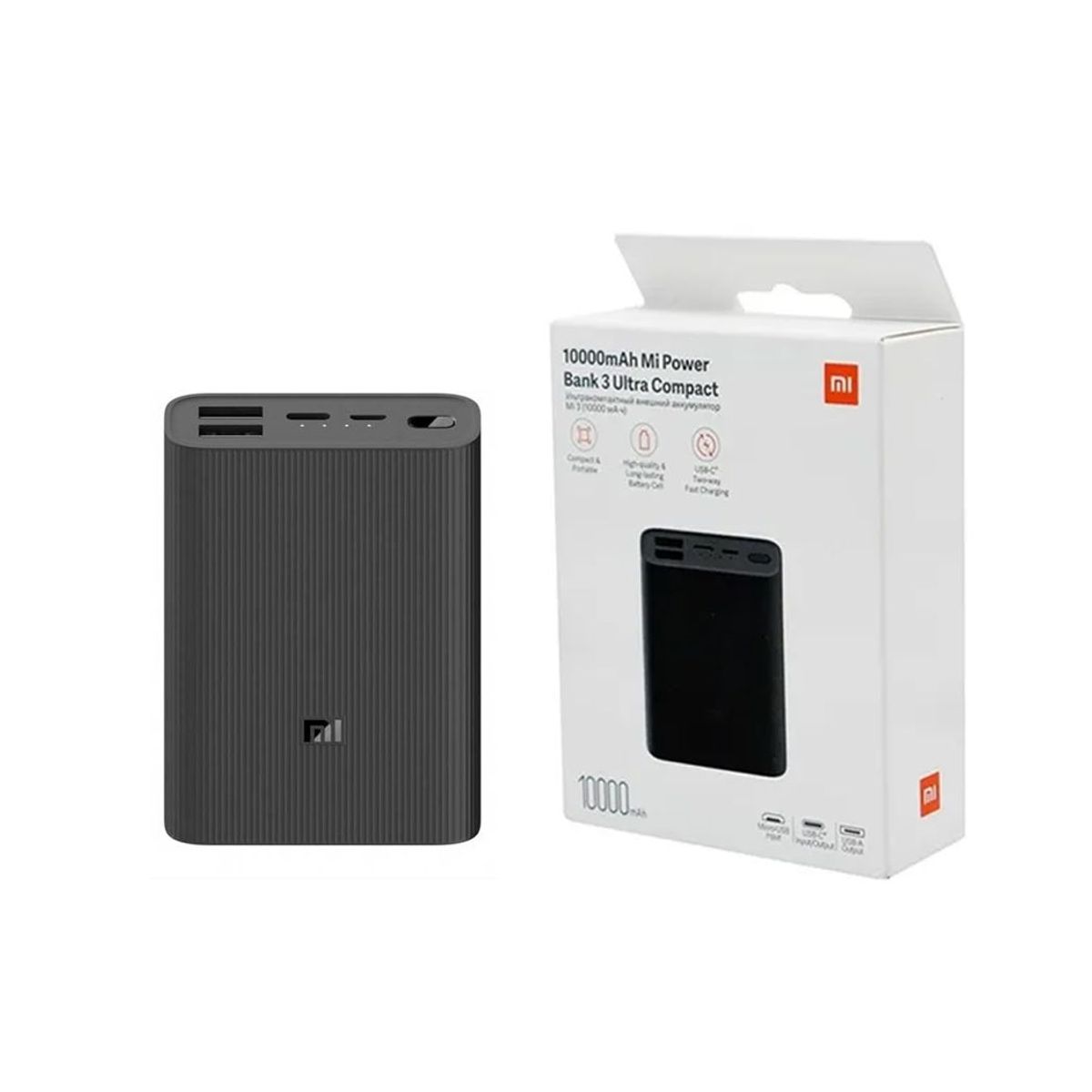 XIAOMI - Xiaomi Power Bank 3 Ultra Compact 10000mah USB-C Micro-USB Portátil