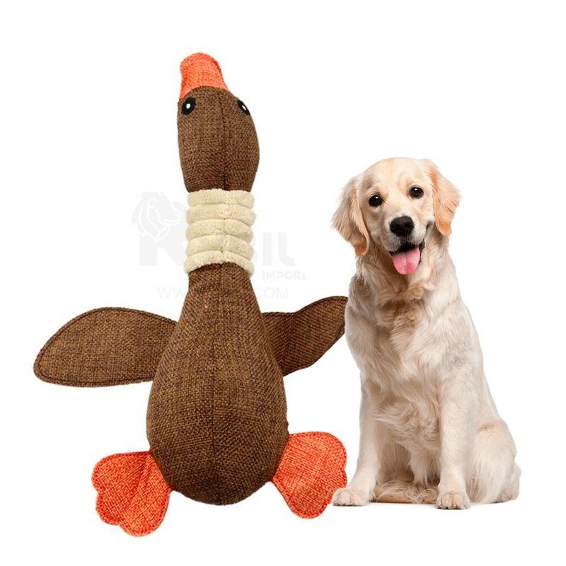 GENERICO - Pato Marrón Vocal de Peluche de Juguete para Mascotas.