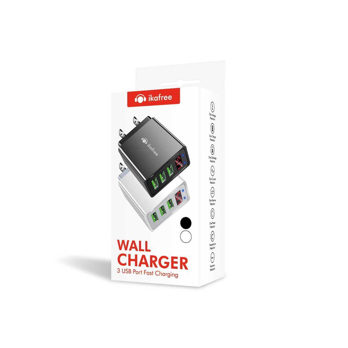 GENERICO - Wall Charger 3 USB Port Fast Charging - Ikafree