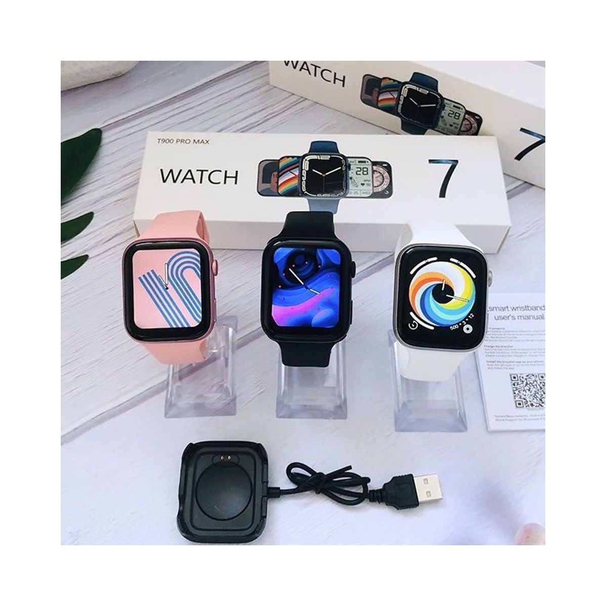 GRETAIL - Smartwatch T900 Pro Max Serie 8 LCD HD Negro