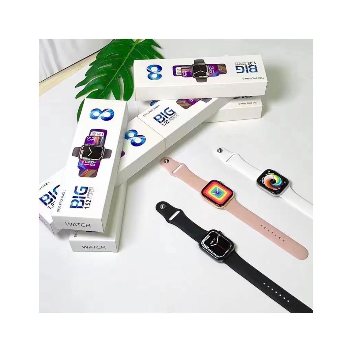 GRETAIL - Smartwatch T900 Pro Max Serie 8 LCD HD Negro