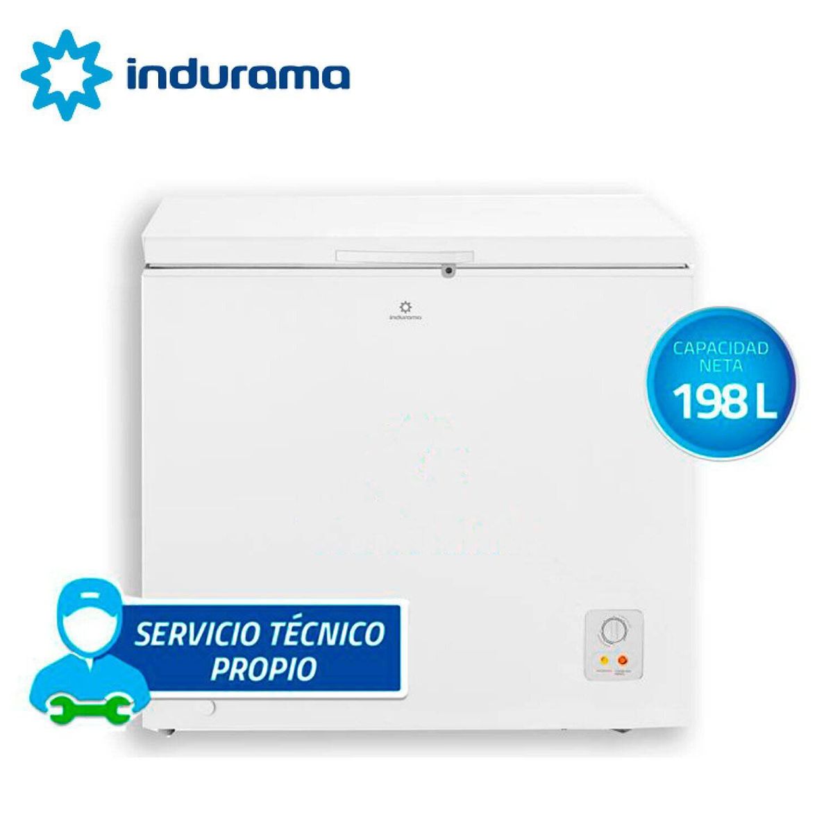 INDURAMA - Congelador 198Lt Indurama CI-220BL - Blanco
