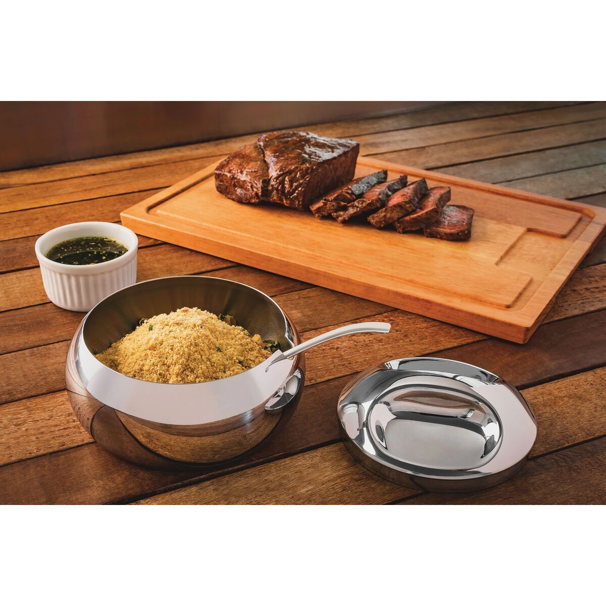 TRAMONTINA - Azucarera Acero Inoxidable grande 11cm 0.70lt 64400/520 Tramontina