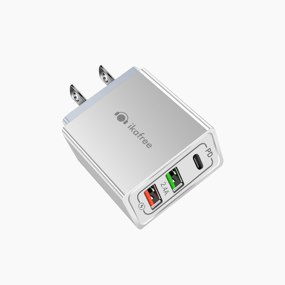 GENERICO - Wall Charger 2 USB Port, 1 Port Type-C - Ikafree