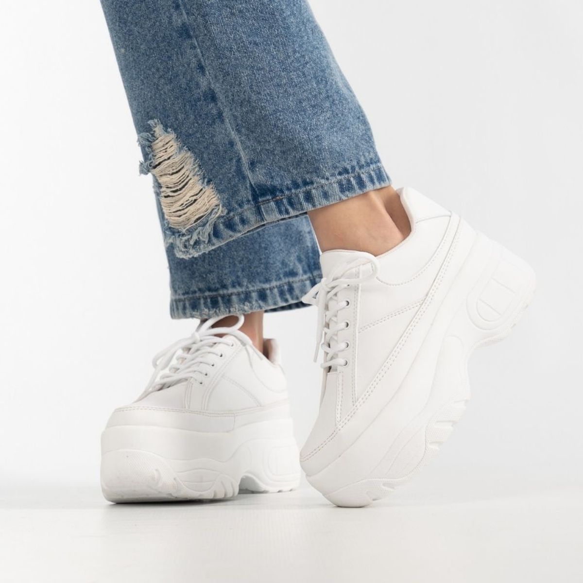 MAGDALENA SHOES - ZAPATILLAS PLATAFORMA MUJER KIARA 719 BLANCO