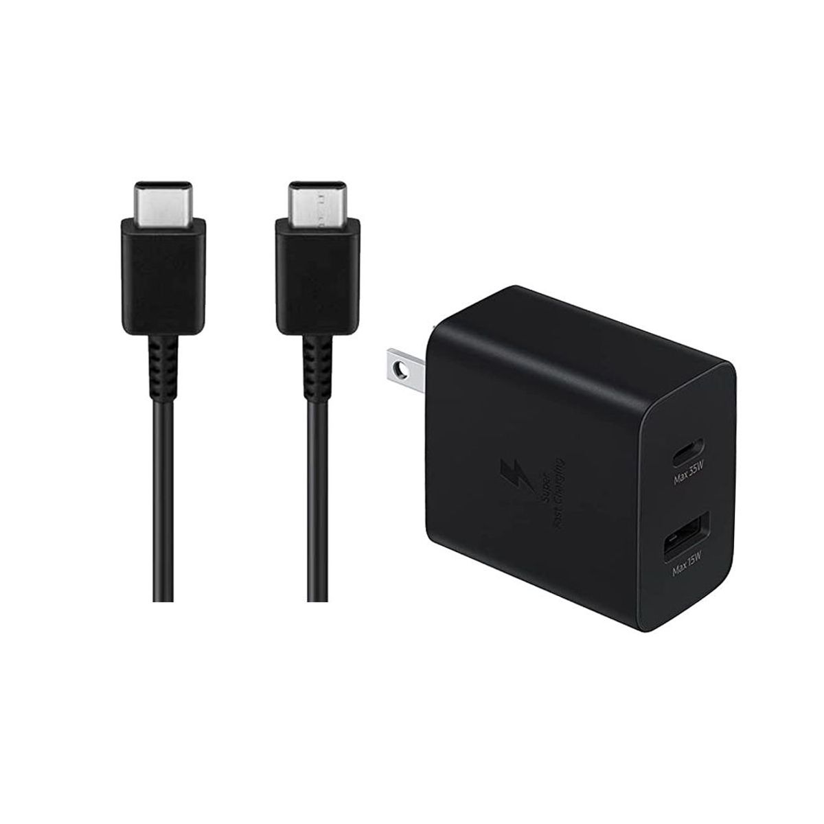 Cargador Samsung 35W Duo Carga Ràpida S21 S22 A53 Note 10 Negro, marca SAMSUNG - Foto Principal
