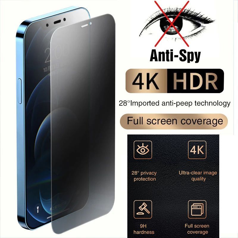 GENERICO - Mica Protector de pantalla antiespía para iPhone 9H para iPhone 13 PRO