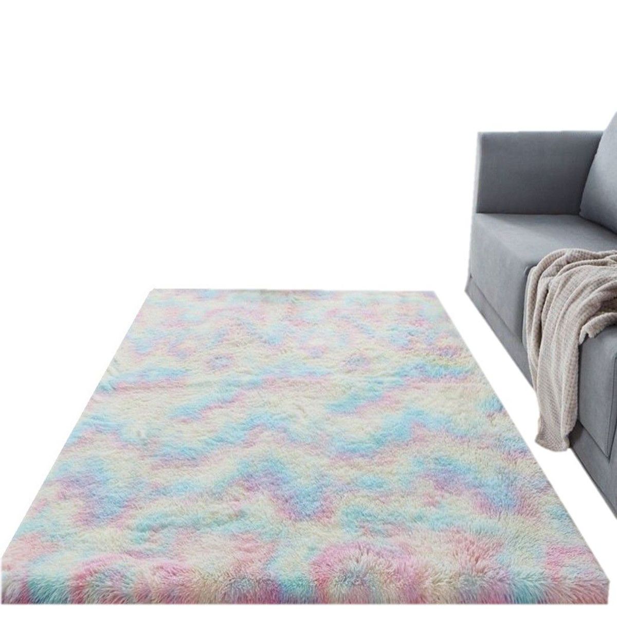 GENERICO - Alfombra de felpa piso de terciopelo para sala 140cm x 2m - Multicolor