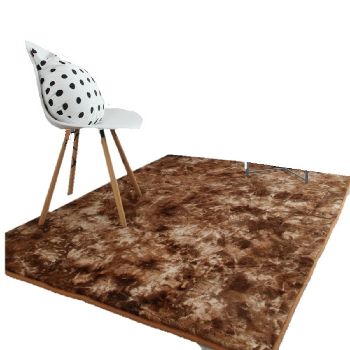 GENERICO - Alfombra de felpa piso de terciopelo para sala 140cm x 2m - Marrón