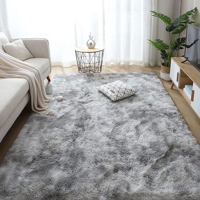 GENERICO - Alfombra de felpa piso de terciopelo para sala 140cm x 2m Gris claro