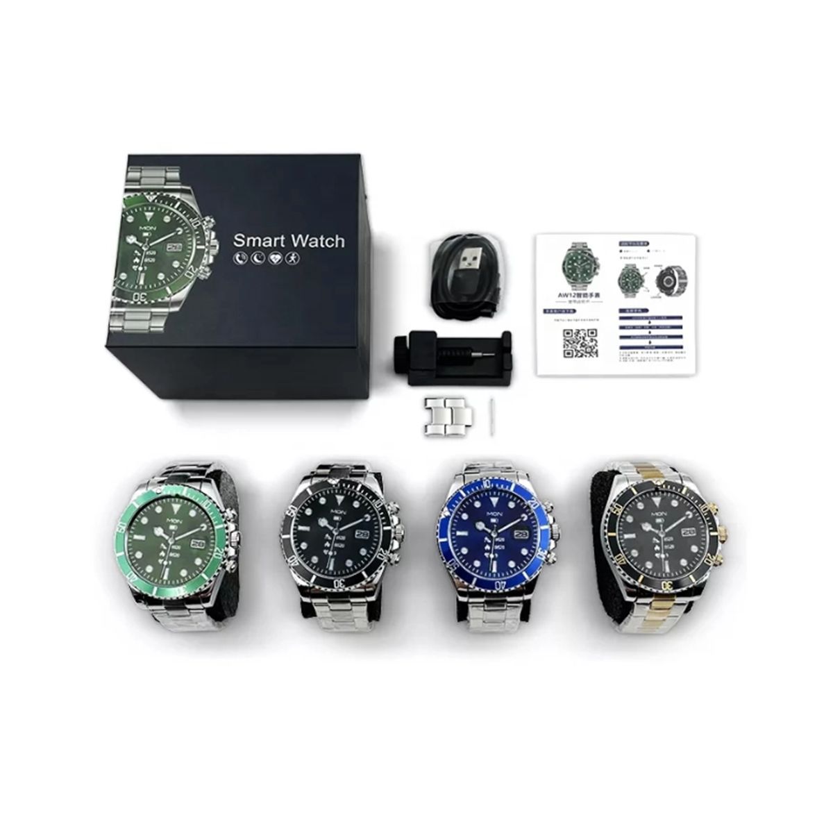 GRETAIL - SMARTWATCH AW12 Pro Smart Watch Elegante Negro