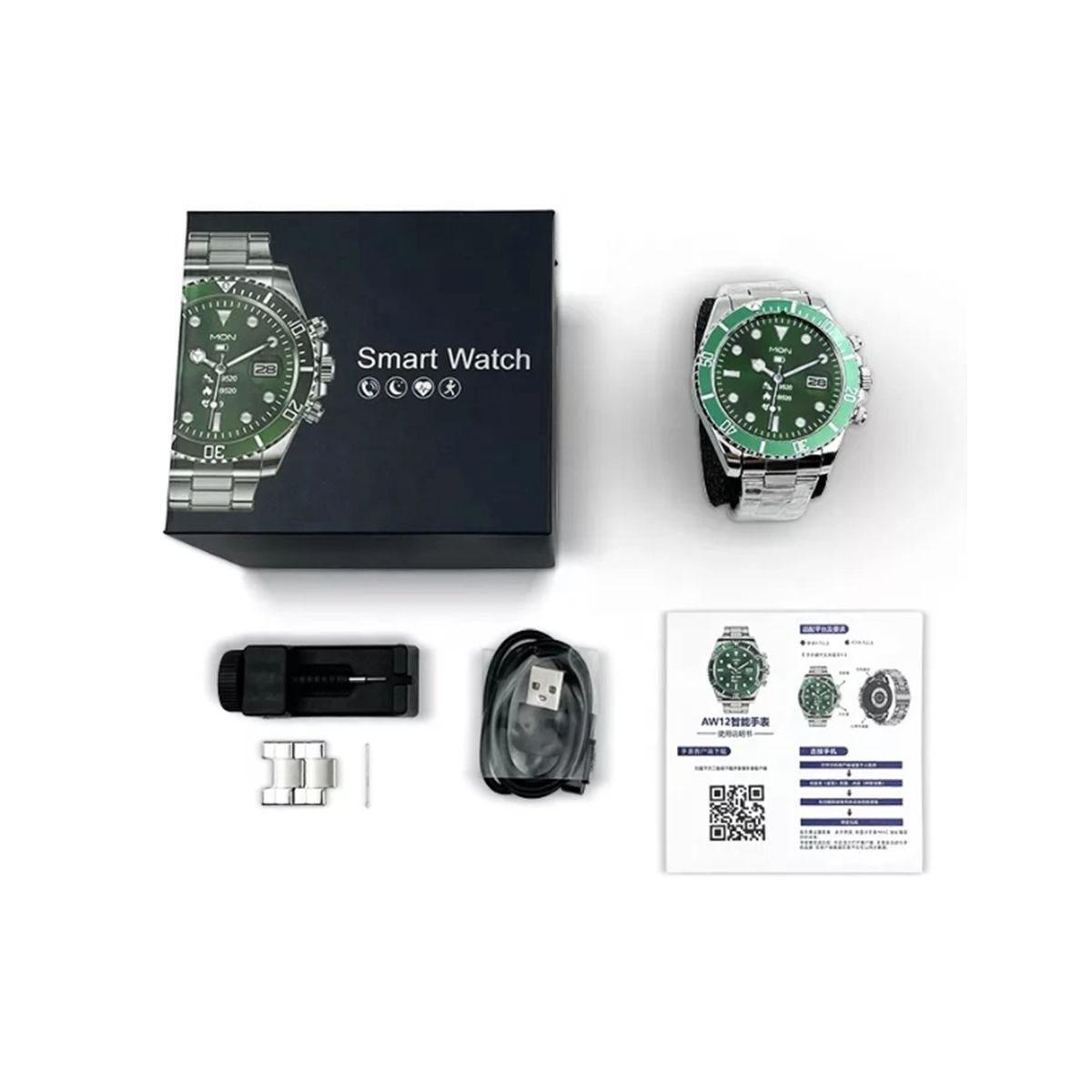 GRETAIL - SMARTWATCH AW12 Pro Smart Watch Elegante Negro