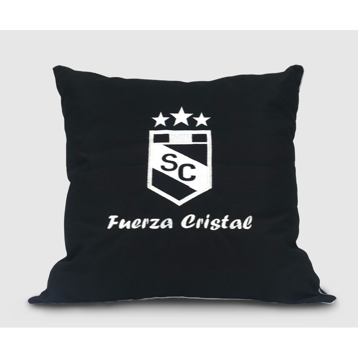 ARLIN TEXTIL - Cojín Decorativo Fuerza Cristal logo Blanco
