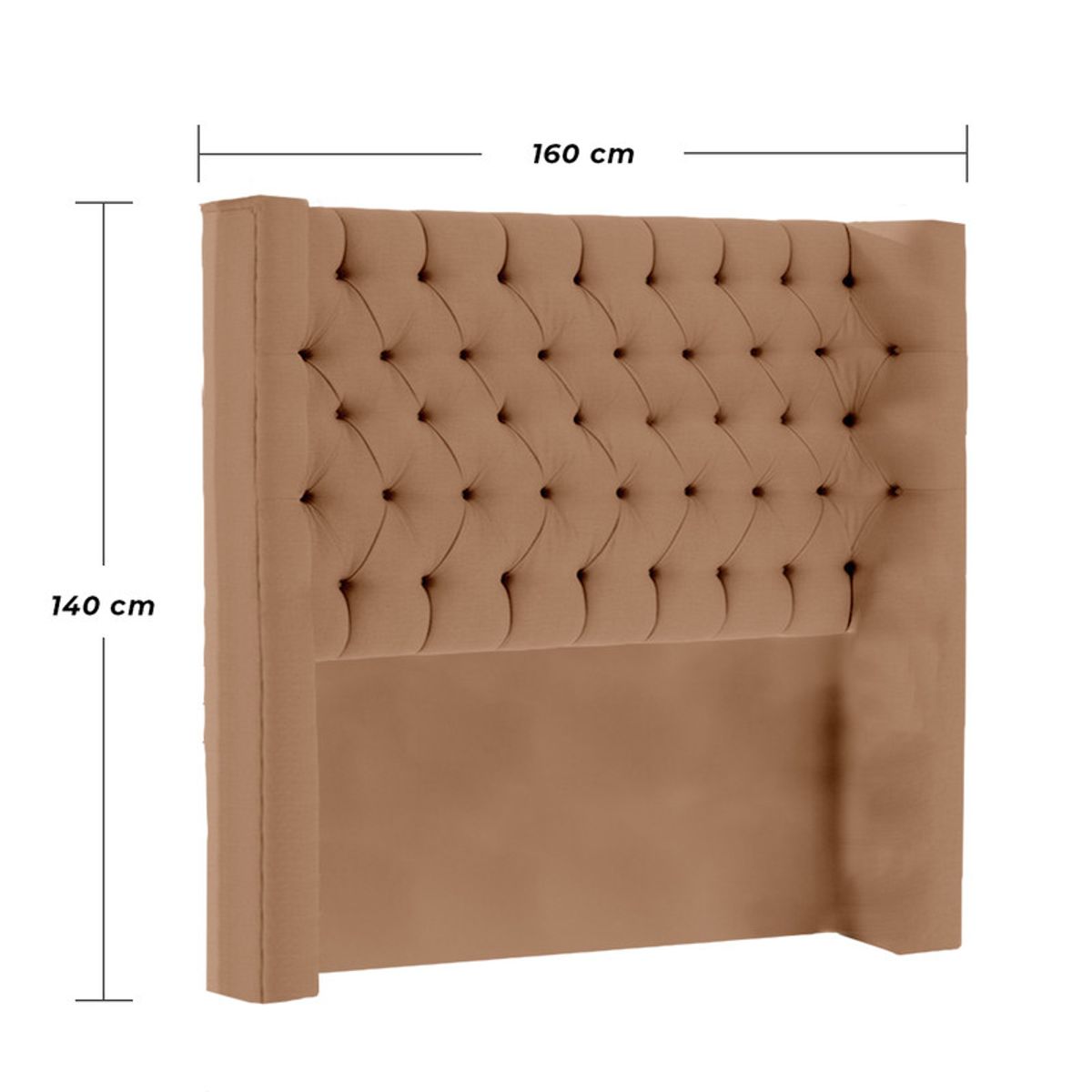 MAVISAC - Cabecera Knigthbridge Mavisac Dos Plazas Color Camello - Tela