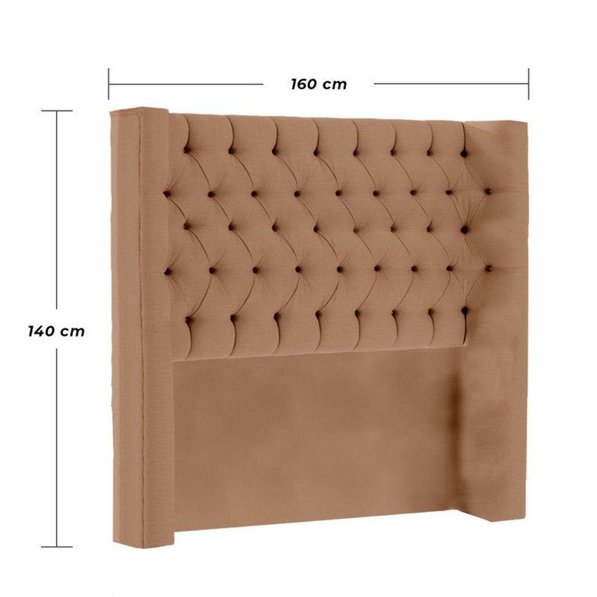 MAVISAC - Cabecera Knigthsbridge Mavisac Plaza Queen Color Negro - Tela