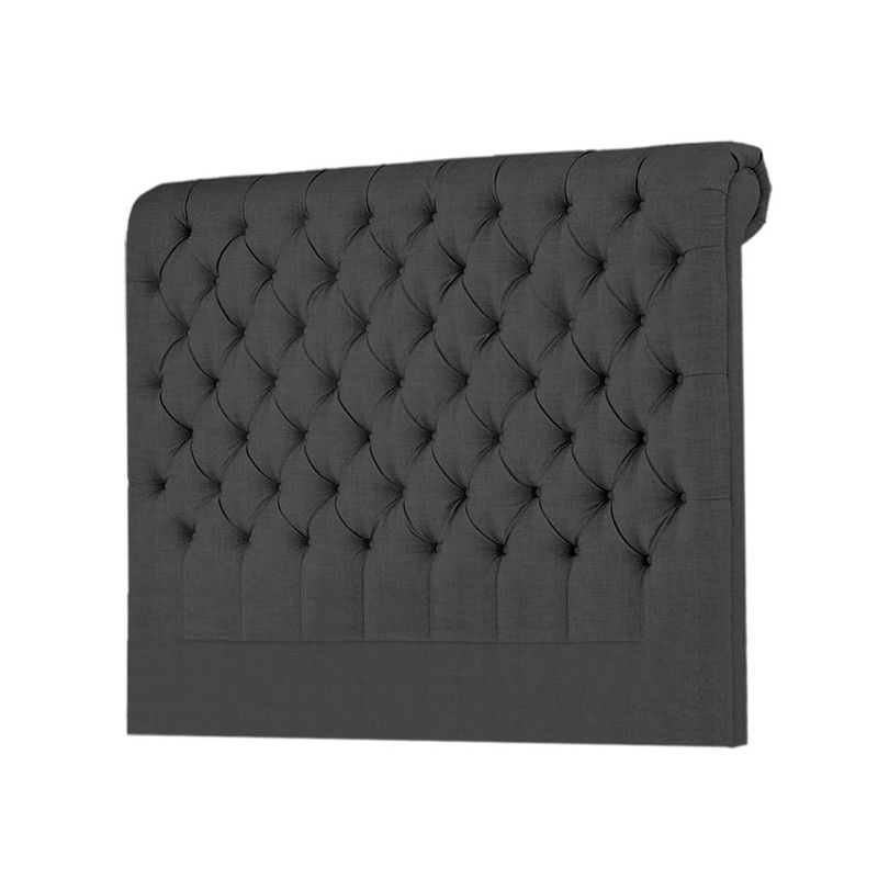 MAVISAC - Cabecera Linen Mavisac Plaza King Color Gris - Tela