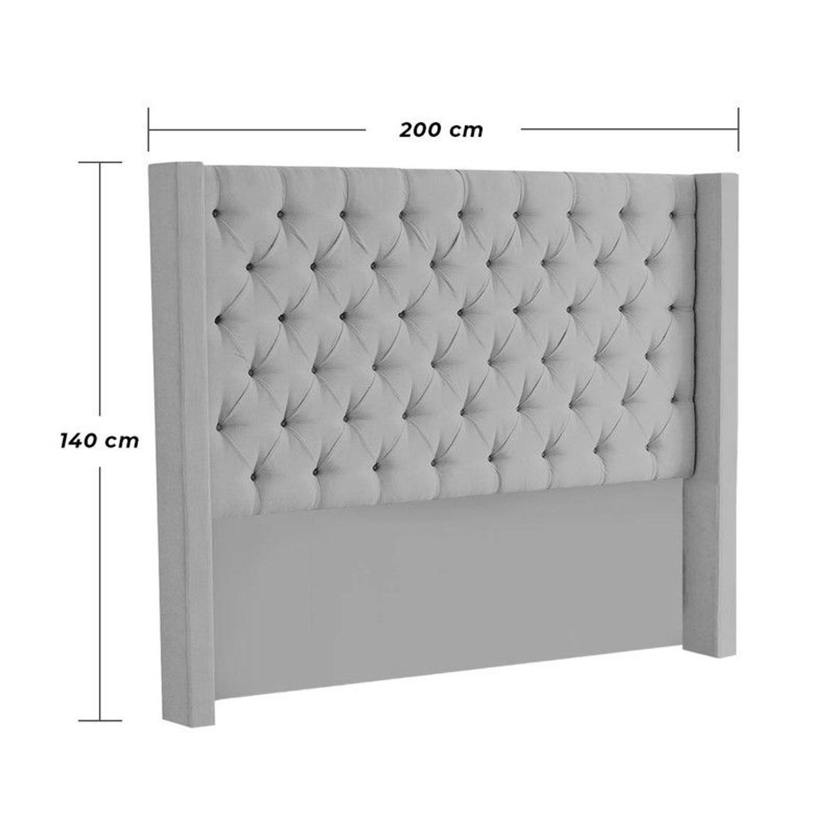 MAVISAC - Cabecera Master Rey Mavisac Plaza King Color Plata - Tela