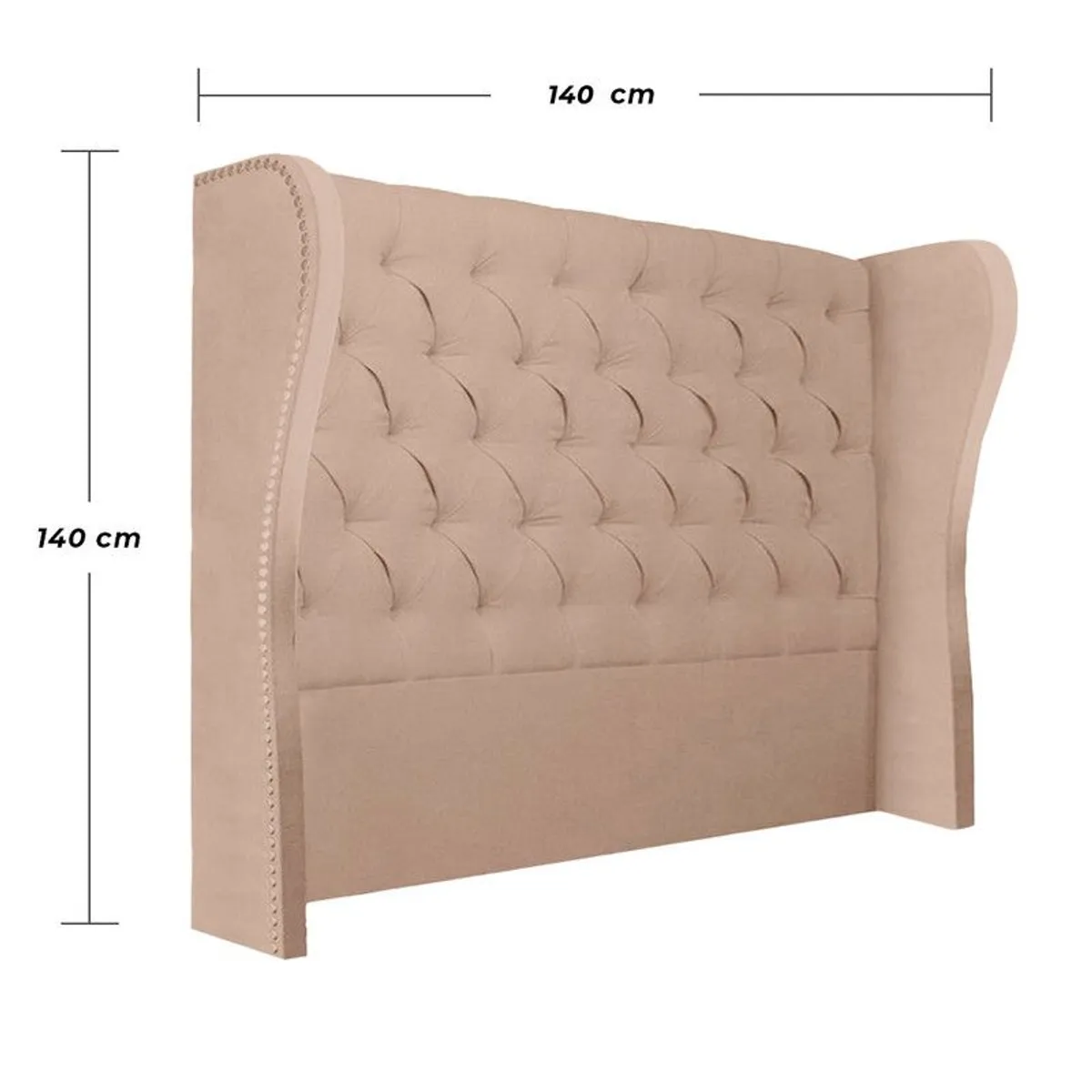 MAVISAC - Cabecera Safiro Mavisac Dos Plazas Color Beige - Tela