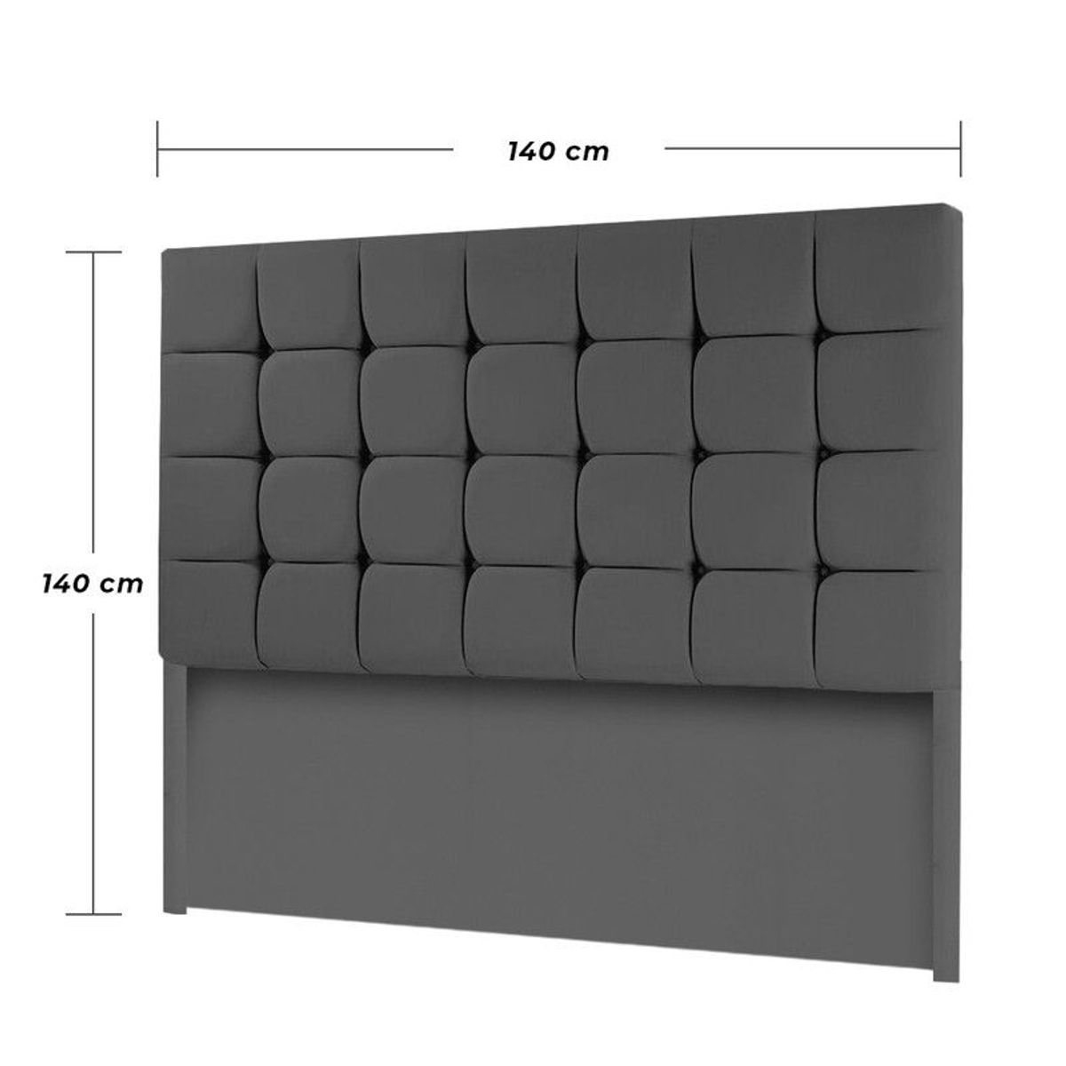 MAVISAC - Cabecera Cubes Mavisac Dos Plazas Color Gris - Tela