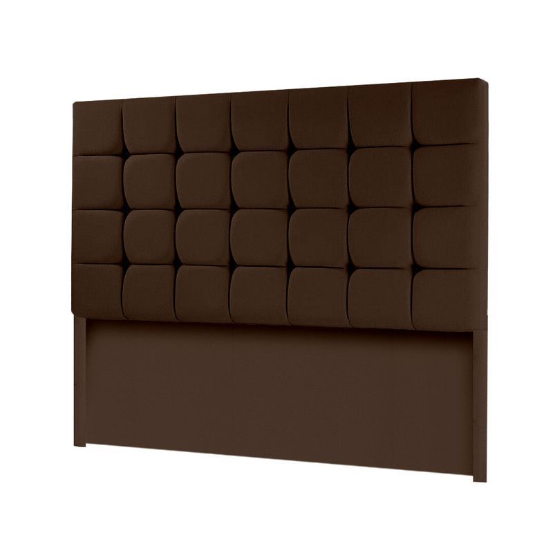 MAVISAC - Cabecera Cubes Mavisac Plaza Queen Color Chocolate - Tela