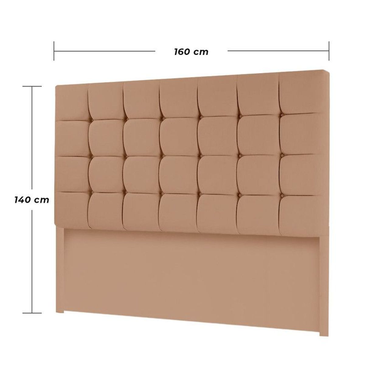 MAVISAC - Cabecera Cubes Mavisac Plaza Queen Color Negro - Tela