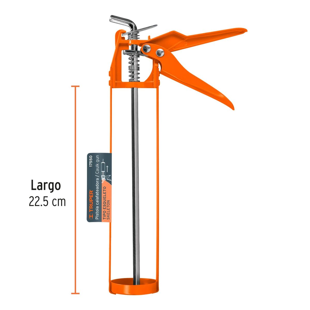 TRUPER - Pistola para Silicona Tipo Esqueleto Truper 17550 - Naranja