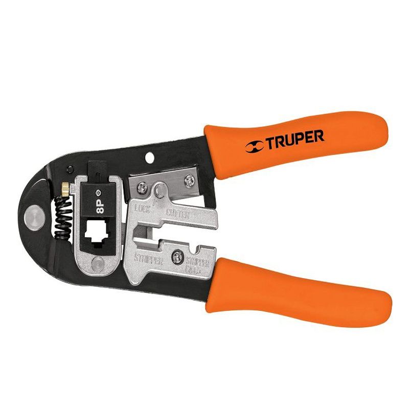 TRUPER - Pinza Ponchadora Truper Modulos Intercambiables 8" 18343  - Naranja