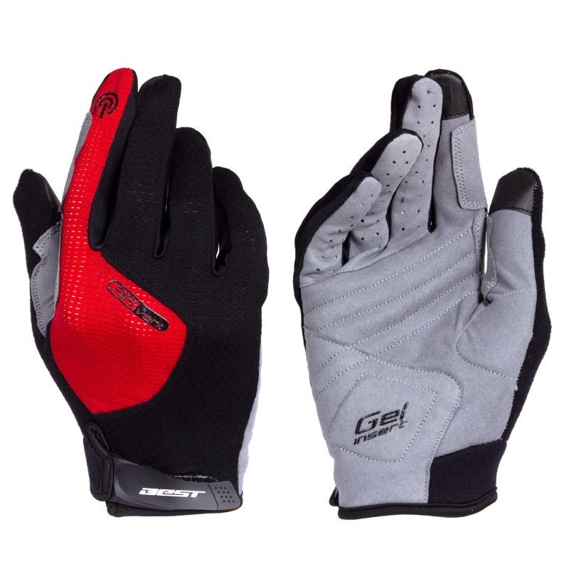 BEST - GUANTES BEST SB-05-9533 NEGRO/ROJO TALLA L