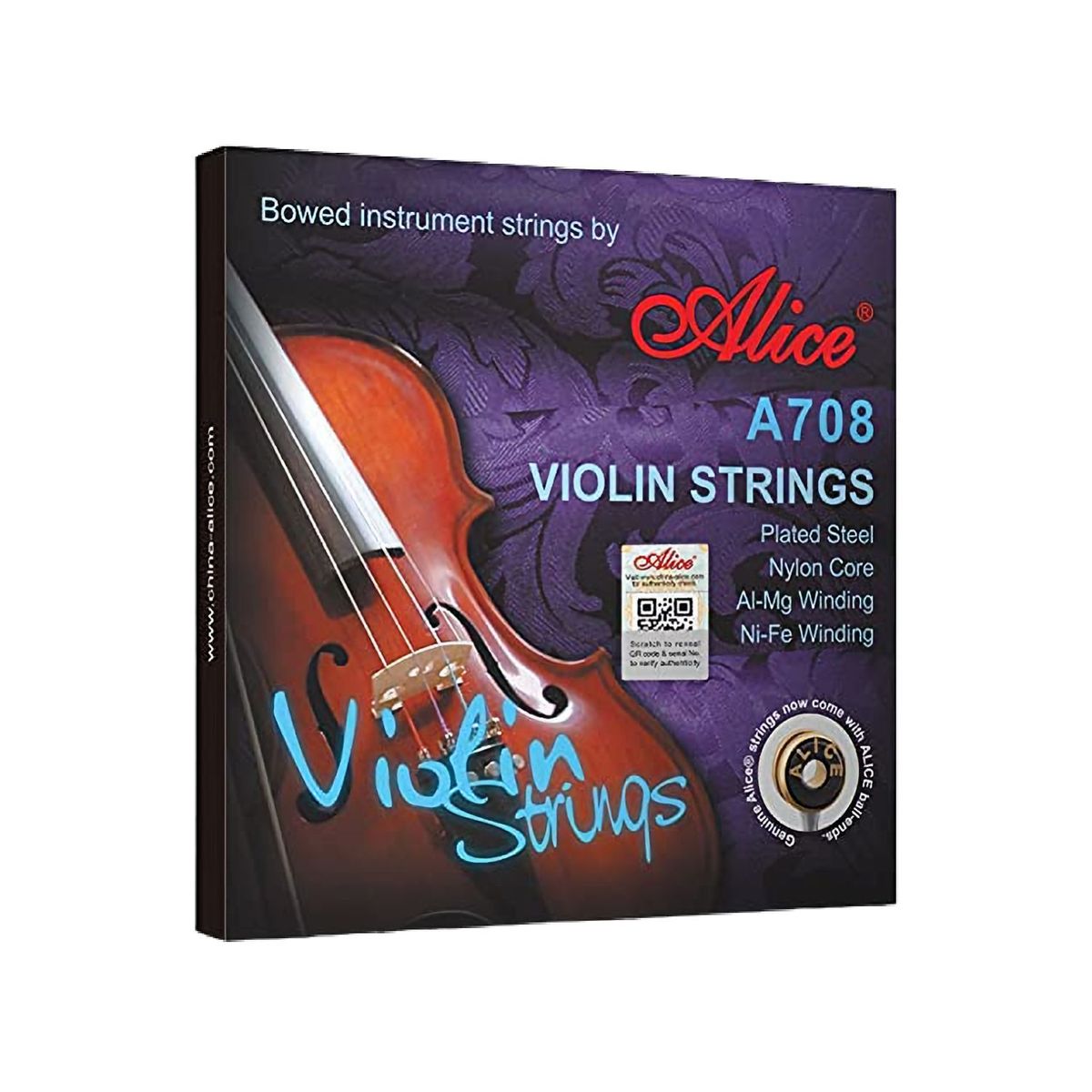 GENERICO - Cuerdas Alice 708 para violín