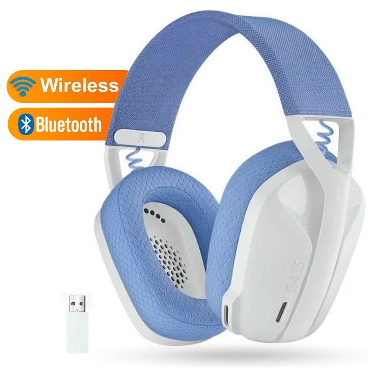LOGITECH - AUDIFONO LOGITECH G435 LIGHTSPEED  BLUETOOTH WHITE