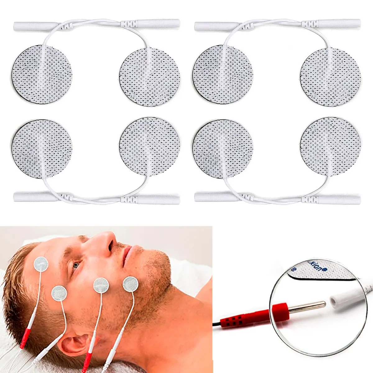 PERUMASSAGE - Set de 8 Electrodos Circulares para Rostro / Facial.