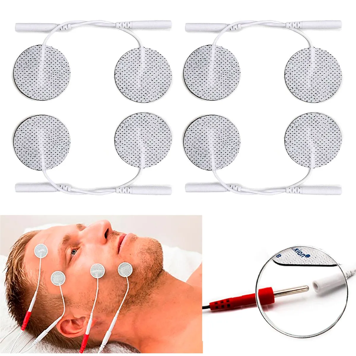 PERUMASSAGE - Set de 8 Electrodos Circulares para Rostro / Facial.
