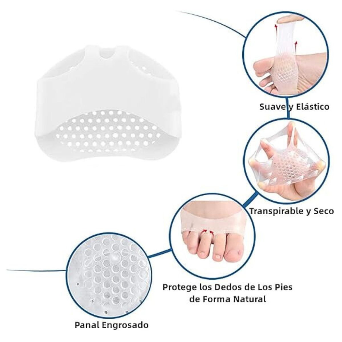 GENERICO - Almohadilla de gel plantilla para metatarso pisada suave
