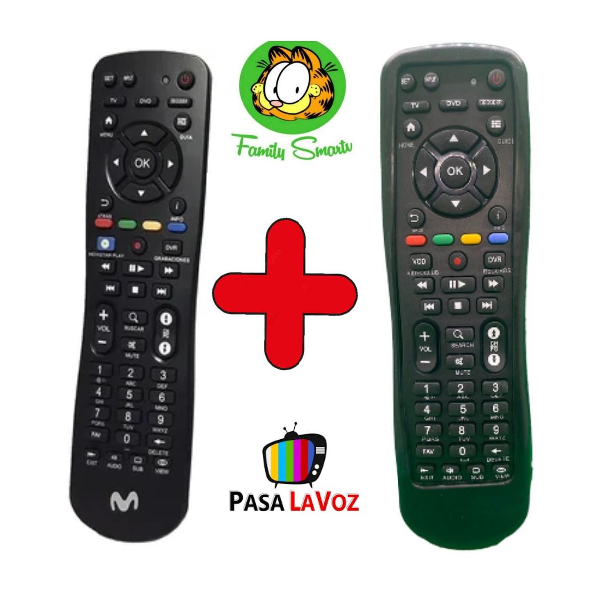 UNIVERSAL - Control Movistar para Decodificador  Funda Silicona Negro