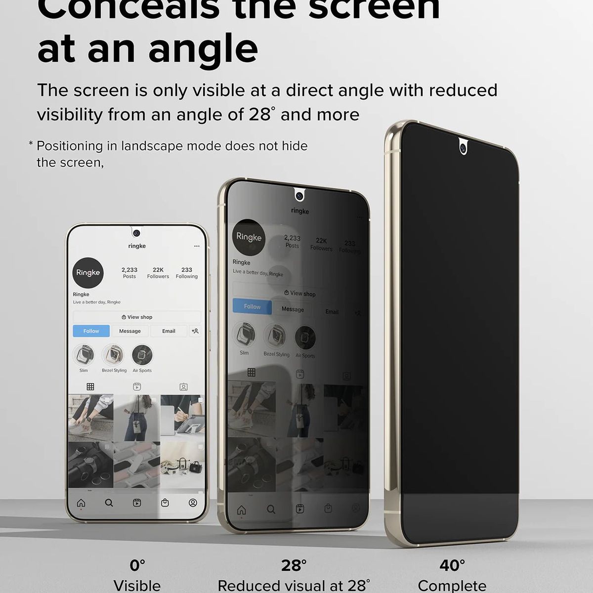 RINGKE - Mica Vidrio Ringke Anti-espía Galaxy S23 Plus - Importado USA