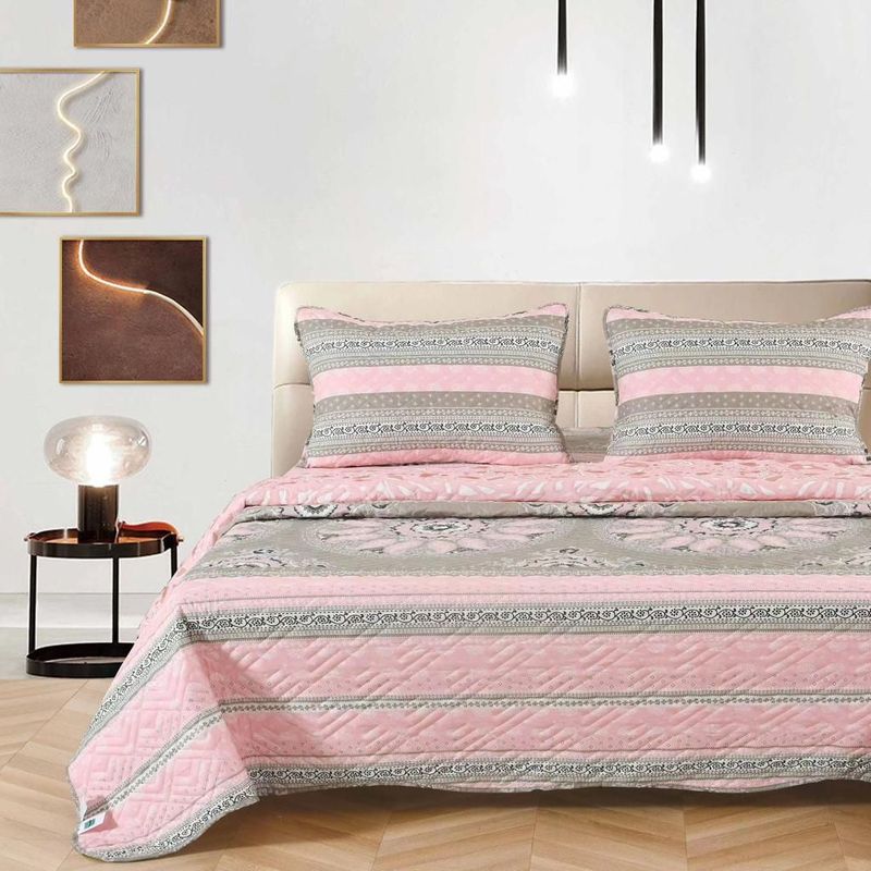 VENECIA - Set de CUBRECAMA 2 Pz + Set Sabanas + Fundas 5 piezas