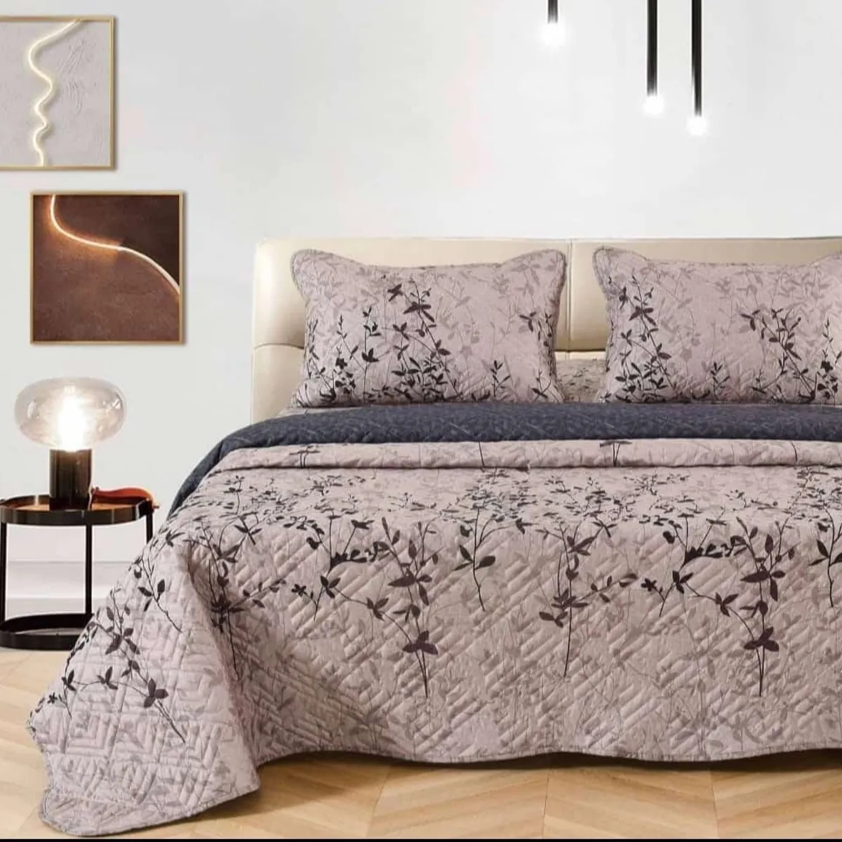 VENECIA - Set de CUBRECAMA 2 Pz + Set Sabanas + Fundas 5 piezas