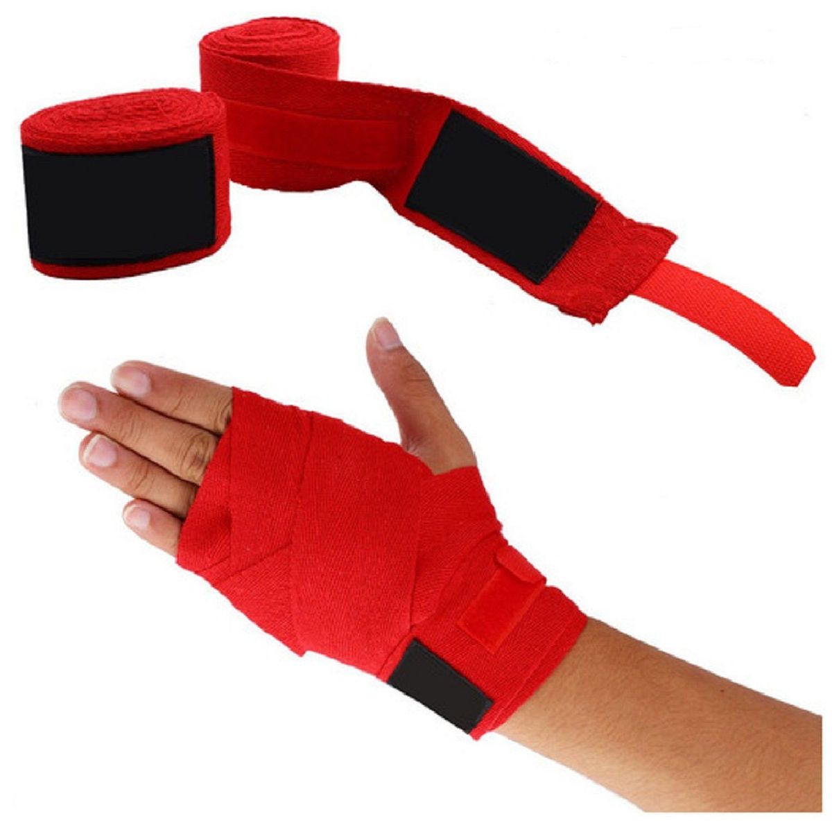 ALPHA GYM - Vendas de boxeo profesionales 5mt - ROJO