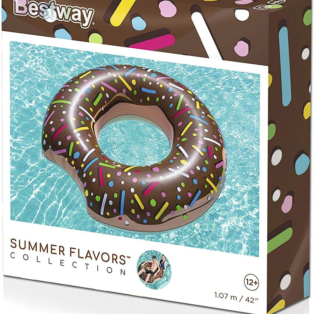 BESTWAY - Flotador de piscina didáctico modelo Dona con chispas