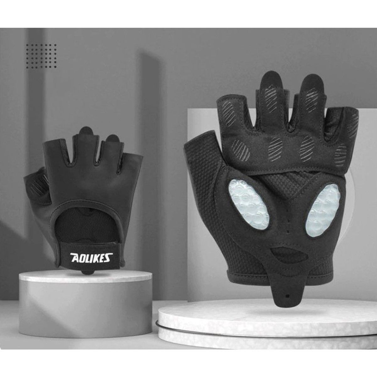 AOLIKES - Guantes Deportivos AOLIKES HS-121 Negro Gym Crossfit