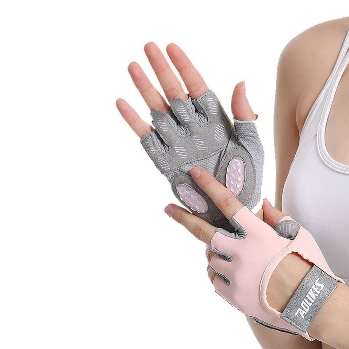 AOLIKES - Guantes Deportivos AOLIKES HS-121 Rosado Gym Crossfit