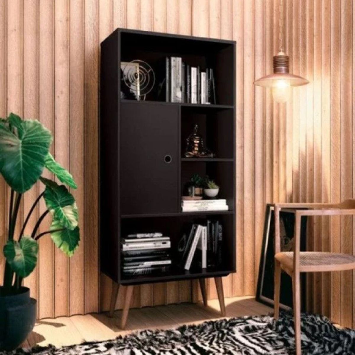 73 EXPERIENCE - Librero Chaplin - Color Negro - 73 Experience