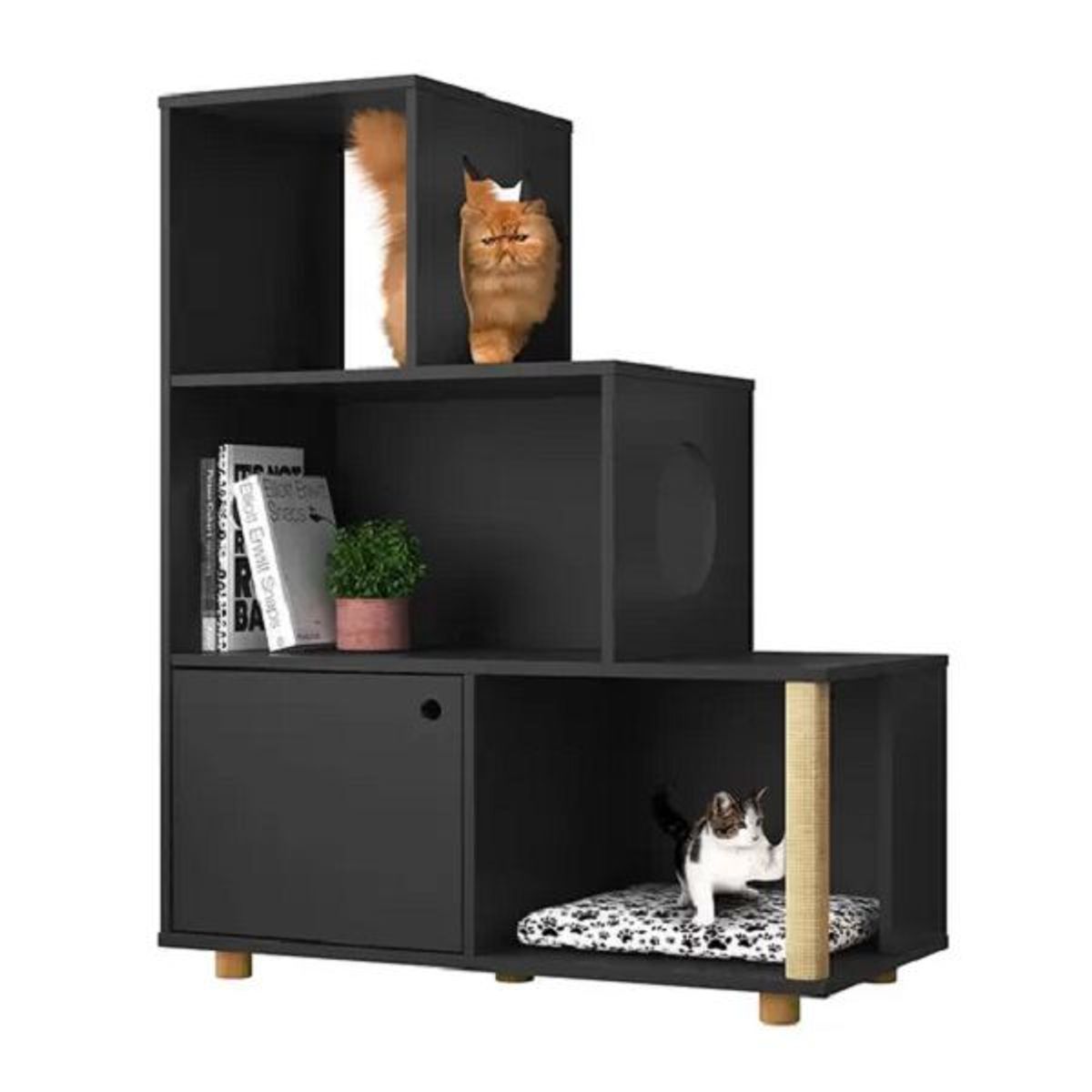 73 EXPERIENCE - Librero Guty Color Negro- 73 Experience