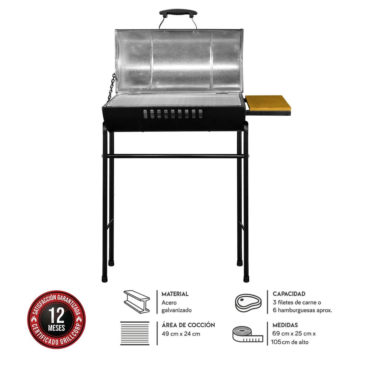 GRILLCORP - Parrilla Cilindrica Chica
