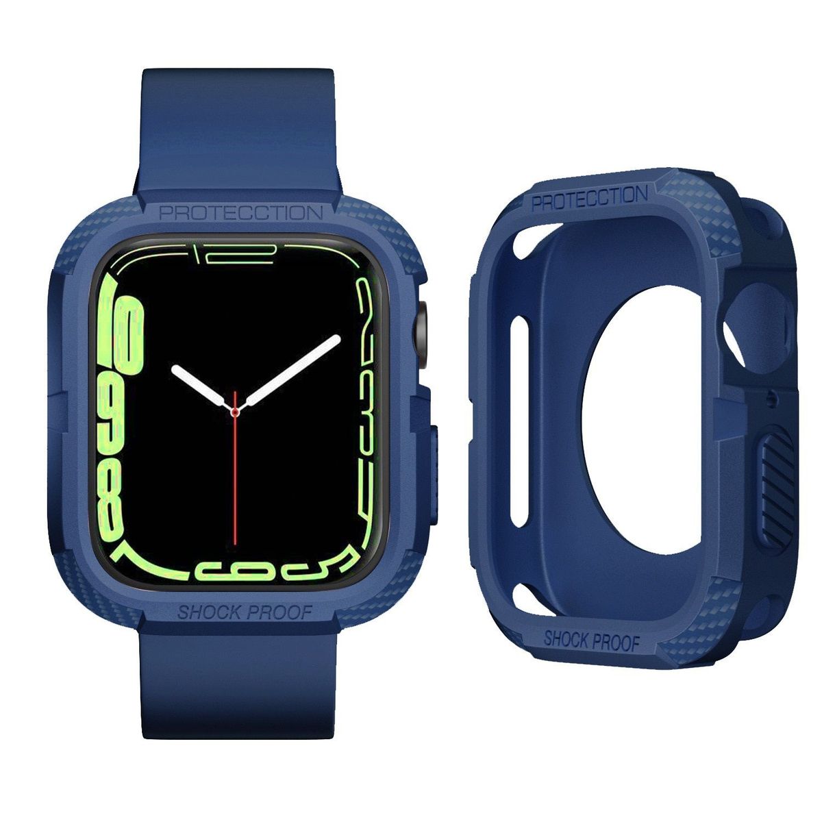 GENERICO - Case Rugger Armor para APPLE WATCH 45mm - 44mm - 42mm - Azul