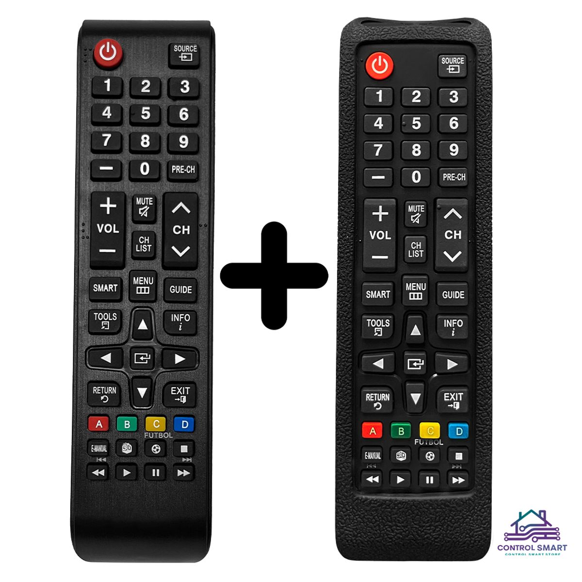 GENERICO - Control remoto samsung smart tv + funda protector - negro