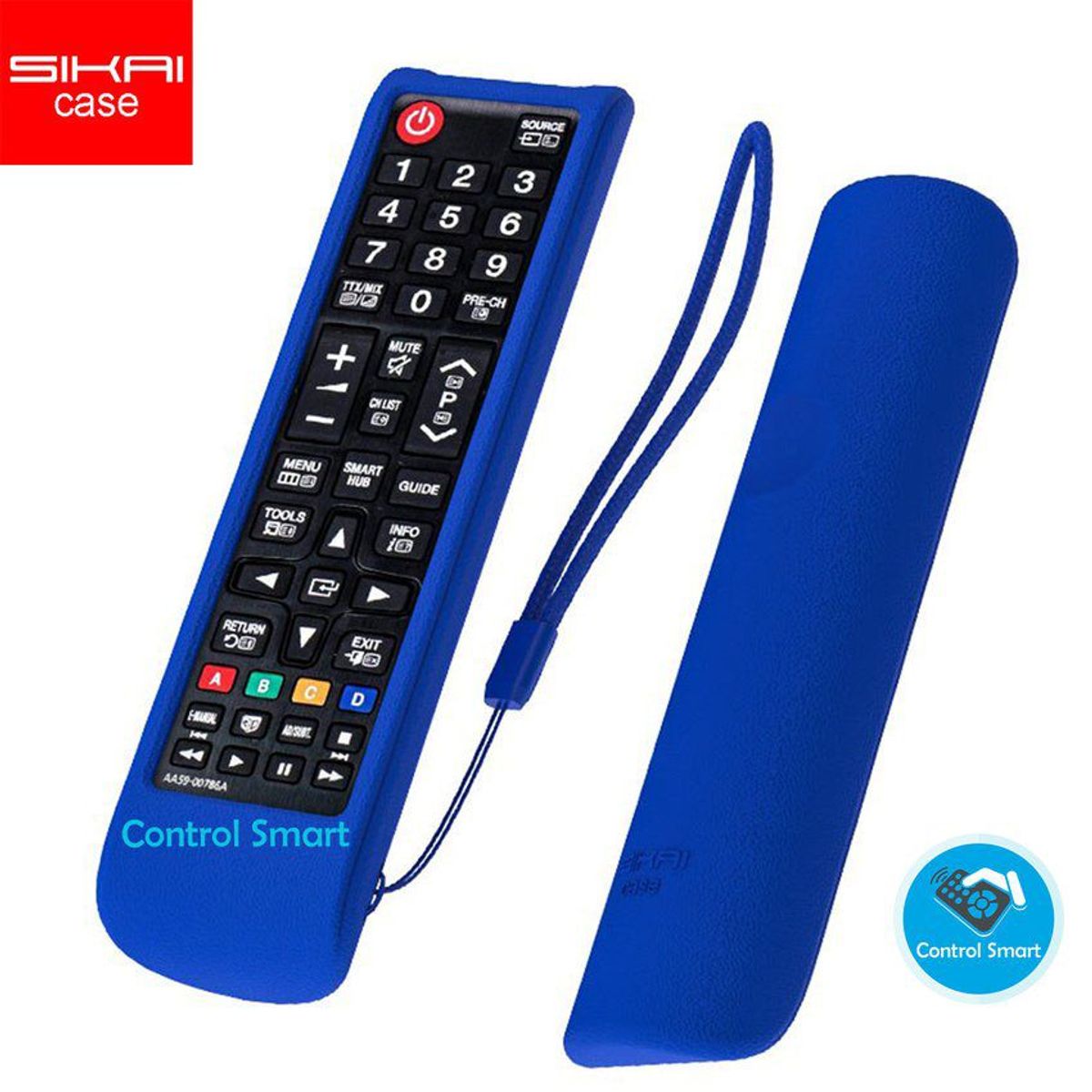 SIKAI - Control remoto samsung smart tv  funda protector - azul