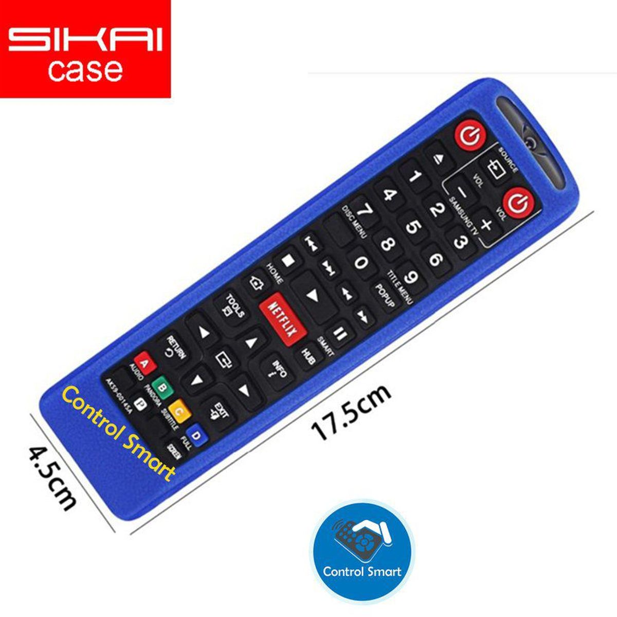 SIKAI - Control remoto samsung smart tv  funda protector - azul