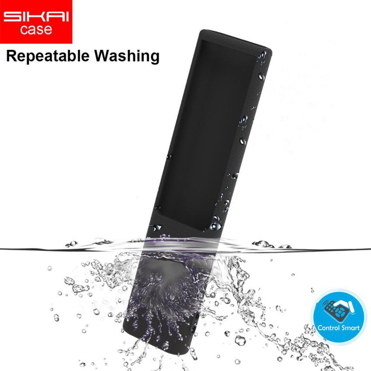 SIKAI - Funda Protector De Silicona Control Samsung Qled - Negro